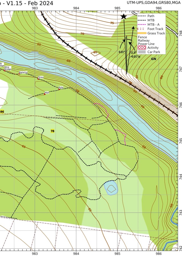 Preview of Glenreagh Scout Camp map: Camp map, eastern half